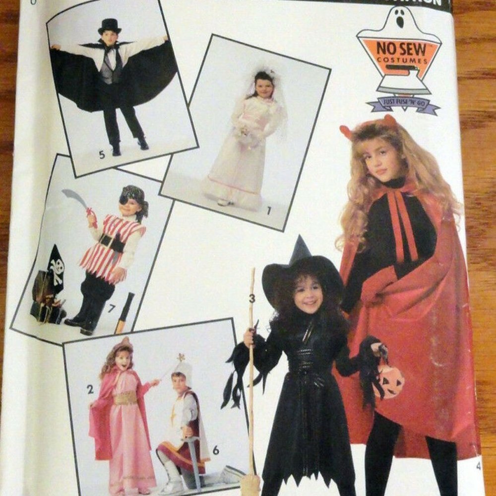 NO SEW Pattern Costumes Pirate Knight Princess